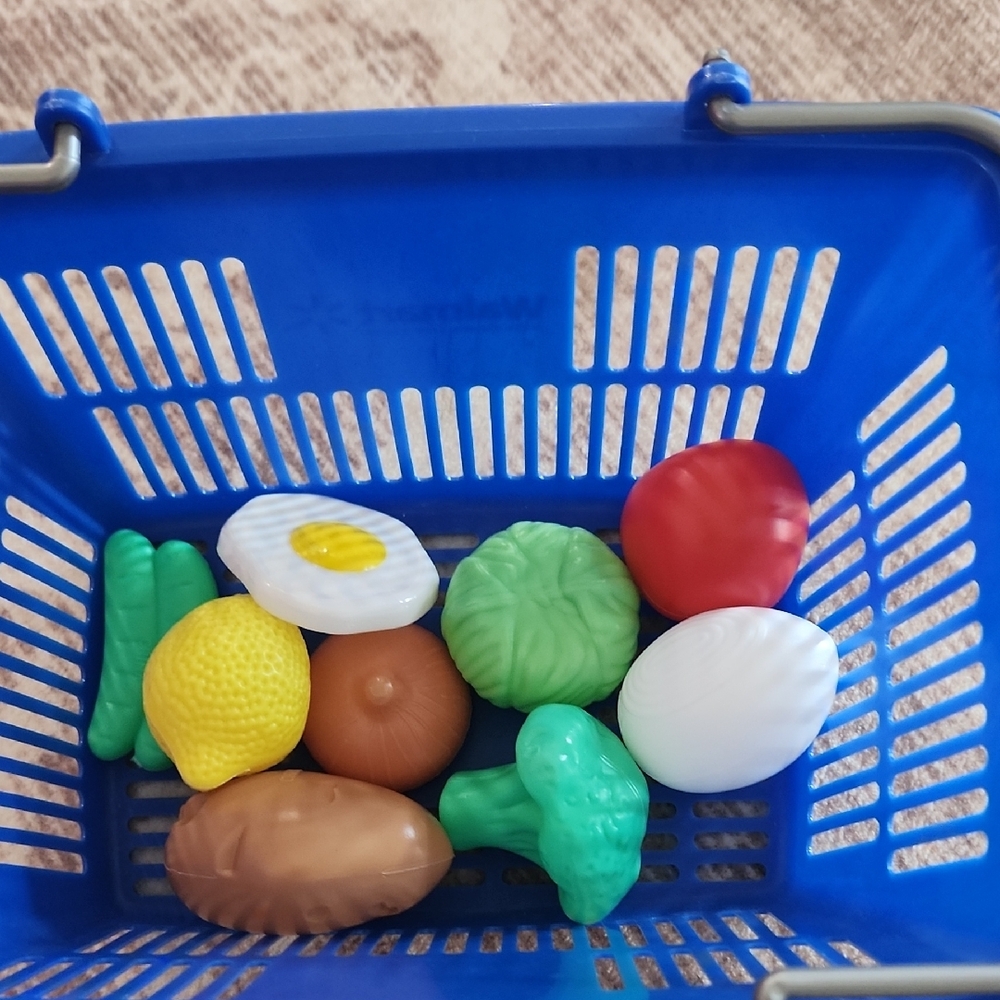 Walmart Blue Toy Shopping Basket - Picture 2 of 4